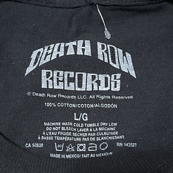 Death Row Records Shirt Mens Large Black Snoop Dogg West Side Front Graphics NEW - Picture 3 of 7